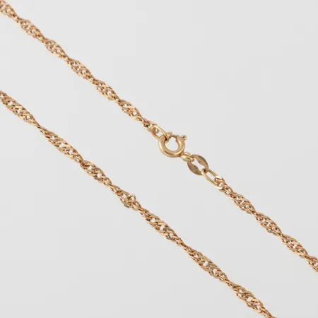 Collier, längd ca 42 cm, bredd 2.1 mm, 18k. Vikt: 4,5 g