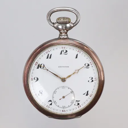  Fickur Zenith Ø45mm, #3412830 5712, defekt, silver 800/1000, bruttovikt 100,6g Vikt: 100,6 g