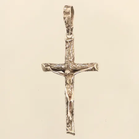 Hänge, krucifix, längd inkl ögla ca 65mm, bredd ca 5-29mm, 925/1000 silver  Vikt: 6,6 g