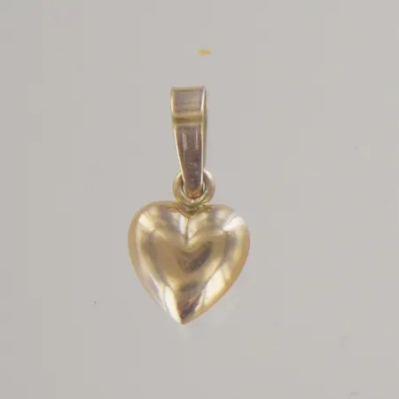 Hänge hjärta, längd 1,3 cm, bredd 6,8 mm, 18K Vikt: 0,5 g