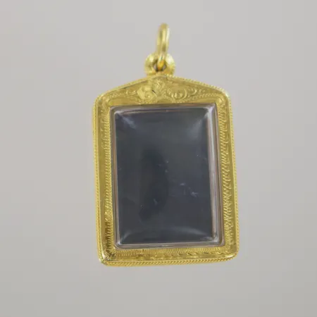 Hänge Buddah, längd 4 cm, bredd 2 mm, 23K  Vikt: 12,4 g