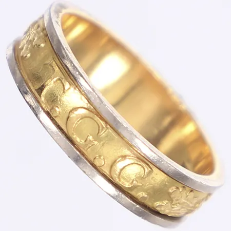 Ring, stl 19, bredd 5,5mm, gravyr, 18K Vikt: 7,1 g