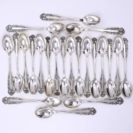 22 kaffeskedar, 10cm, silver 830/1000 Vikt: 185,4 g