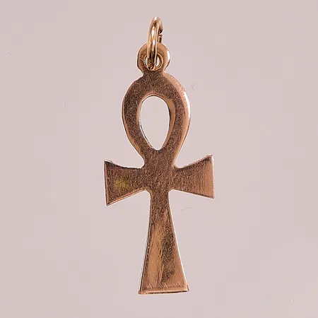 Hänge "Ankh", 25mm, klippt ögla, 14K 1,2g.