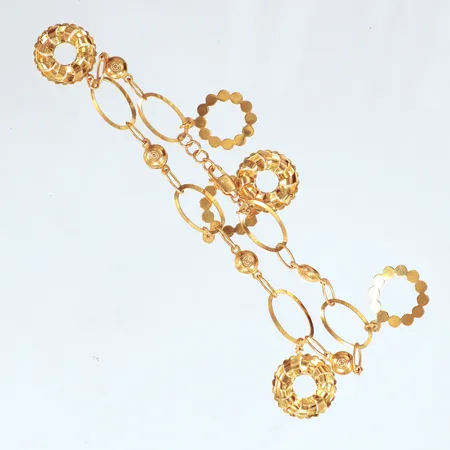 Armband, längd 21cm,  21k Vikt: 7 g
