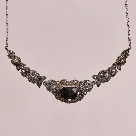 Kedja, 42cm, bredd:2-19mm, markasiter, 830/1000 Silver 15g.