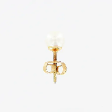 Udda örhänge, pärla, Ø5mm, 18K, bruttovikt 0,6 gram.  Vikt: 0,6 g