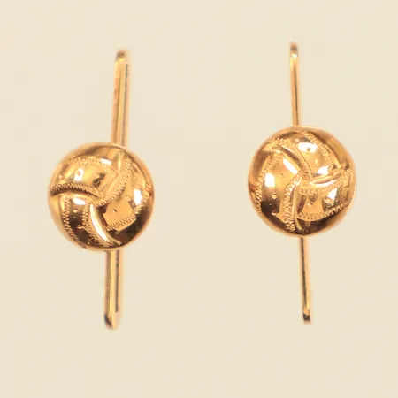 Ett par skjortknappar, Ø7,6mm, en knapp något lös, Guldvaruaktiebolaget G. Dahlgren & Co Ab, år 1925, 18K Vikt: 2 g
