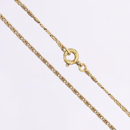 Halskedja Irrgång, 47cm, bredd 1,5mm, importstämpel, 18K Vikt: 4,5 g