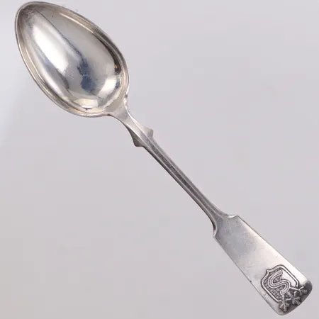 Tesked, längd 12,5cm, gravyr, bruksskick, silver  Vikt: 11,4 g