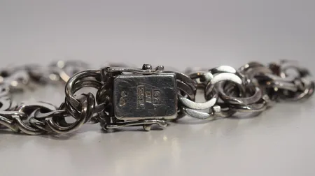  Armband , Längd 19 cm , Bredd 10,48 mm silver   Vikt: 25,6 g