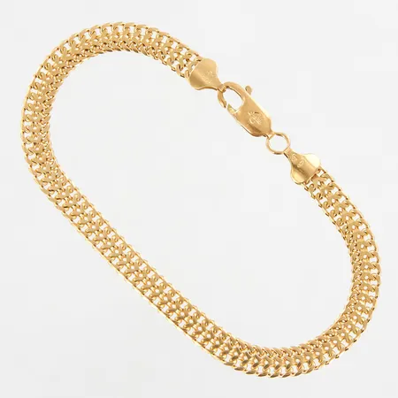 Armband rävsvans, 19cm, bredd 10,5mm, 18K Vikt: 9,8 g