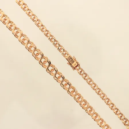 Collier doserad Bismarck, längd 45,5cm, bredd 5,2-8,5mm, 18K  Vikt: 31 g