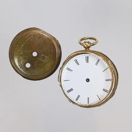 Fickur,  Echappement a cylindre, trous en rubis, Vacheron Genéve, Ø39mm, defekt, 18K,  bruttovikt 30,2g