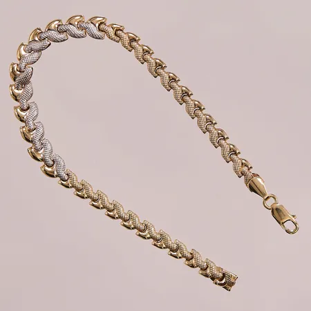 Armband, 19,5cm, bredd:4-6mm, 18K 3,1g.