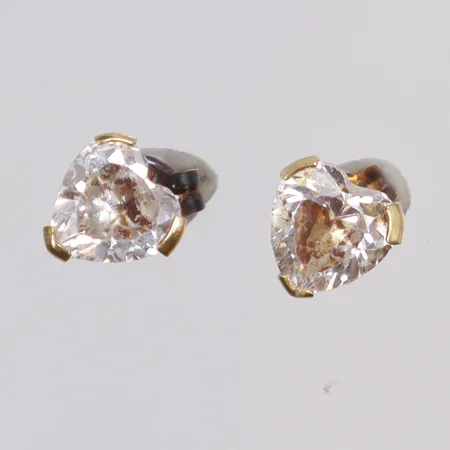 Ett par örhängen med vita stenar, Øca5mm, GHA, 18K  Vikt: 0,7 g