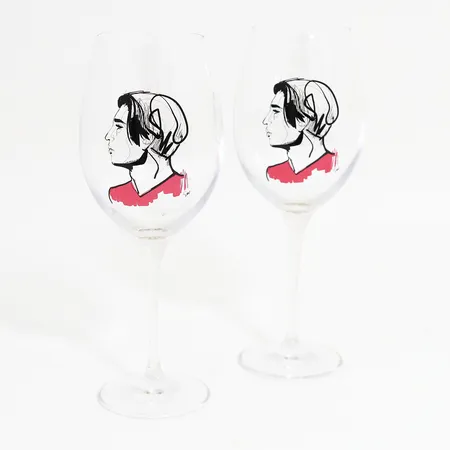 Två vinglas, Kosta Boda "All about you", höjd: 24cm, 52cl, originalförpackning Skickas med postpaket.