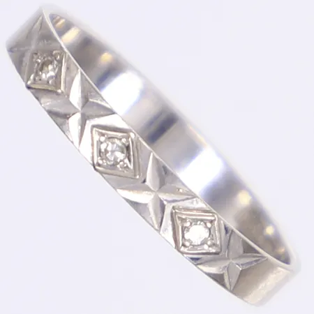 Ring, stl 17, bredd 2,5mm, Ceson, vitguld, 18K Vikt: 1,6 g