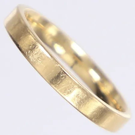Ring, slät, stl 19, bredd 3mm, 18K Vikt: 4,6 g
