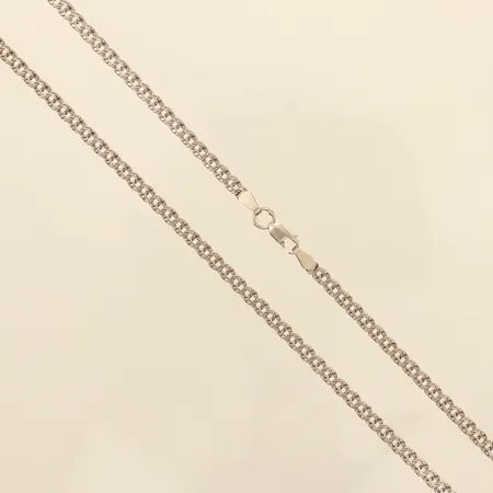 Collier, Bismarck, längd 60,5cm, bredd ca 3mm, defekt lås, 925/1000 silver Vikt: 8,7 g