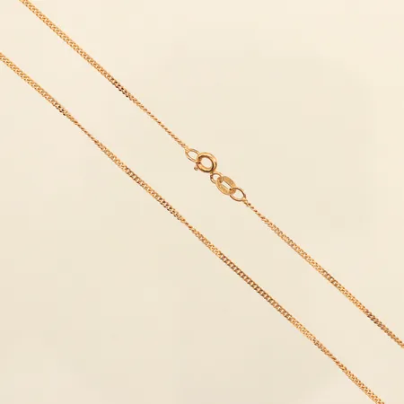 Kedja Pansar, längd 50cm, bredd ca 1,3mm, 14K Vikt: 3,3 g