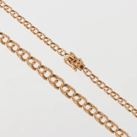 Collier Bismark, Svedbom 2003, längd ca 47 cm, bredd 3.5-5.8 mm, 18k. Vikt: 14,1 g