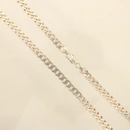Kedja Pansar, längd 50cm, bredd ca 7mm, 925/1000 silver  Vikt: 49 g