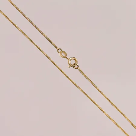 Kedja, 44cm, bredd:1mm, 18K 2,3g.