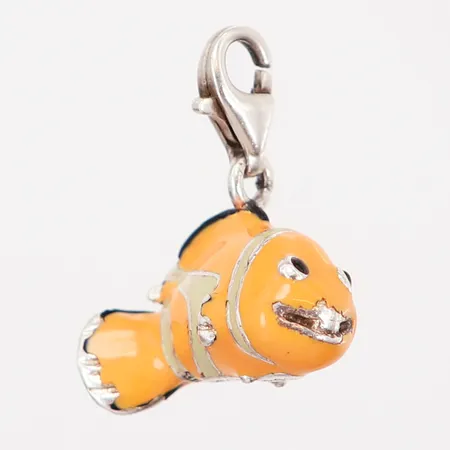 Berlock med emaljdetaljer, Disney/Pixar, fisk, 10x20mm, silver 925/1000 Vikt: 5,9 g