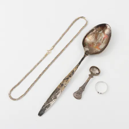 Diverse silver bla matsked Georg Jensen, totalvikt 65.6 gram. Vikt: 65,6 g