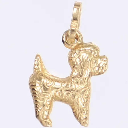 Hänge, hund, 20x12mm, 18K Vikt: 1,1 g