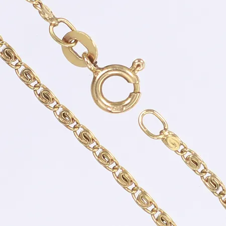 Halskedja Irrgång, 38,5cm, bredd 2mm, 18K Vikt: 4,4 g