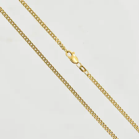 Kedja Pansar, längd 43½ cm, bredd 2 mm, 18K. Vikt: 9 g