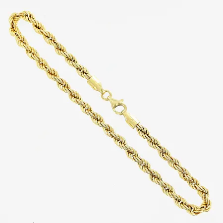 Armband, Cordell, 19,5cm, bredd 3,5mm, ihålig, 18K.   Vikt: 3,2 g