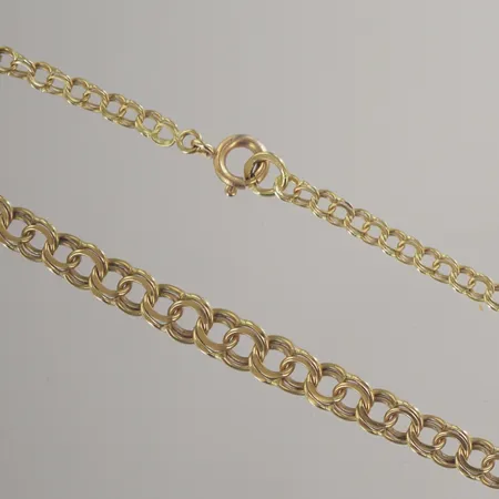 Halskedja bismark, längd 46,5 cm, bredd 2,7-5,2 mm, 18K Vikt: 8,8 g