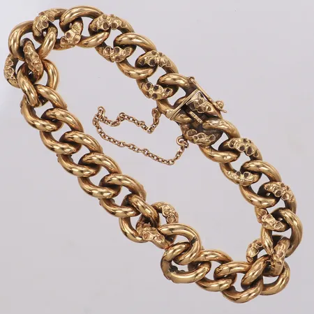 Armband pansar, längd 18cm, bredd 10,6mm, ihåligt, 18K  Vikt: 23,2 g