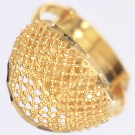 Ring med reglerbar skena, bredd 2-13mm, 21K Vikt: 2,9 g