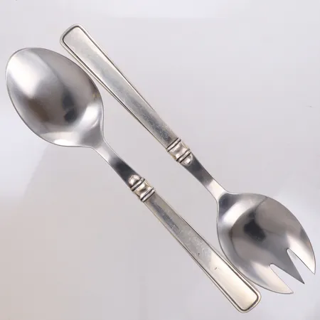 Ett par uppläggningsbestick, 23cm, blad i stål, Dansk Silver bruttovikt 206,5g 