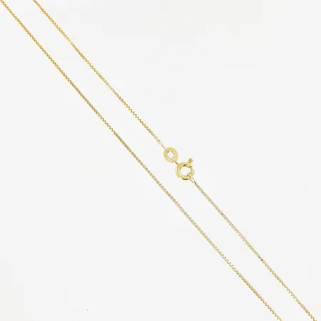 Kedja, Venezia, 45cm, bredd 1mm, skevheter, 18K.  Vikt: 2,7 g