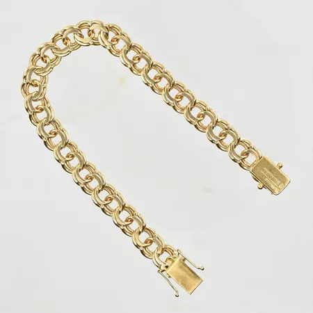 Armband Bismarck, längd 20 cm, bredd 8 mm, 18K. Vikt: 30,9 g