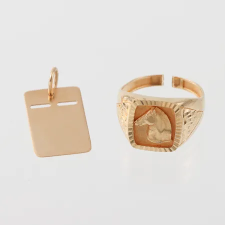 Trasigt guld, 18k. Vikt: 5,3 g