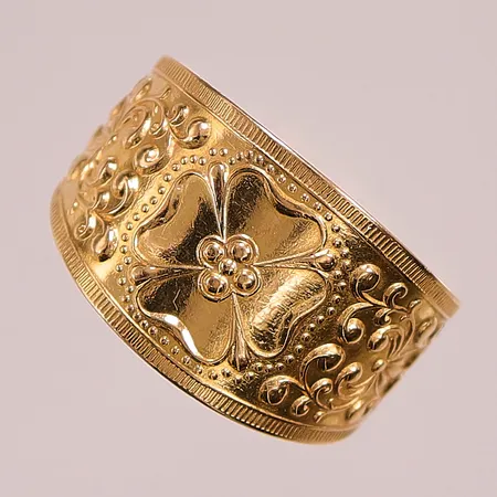 Ring, Ø20, bredd:14mm, 18K 5,1g.