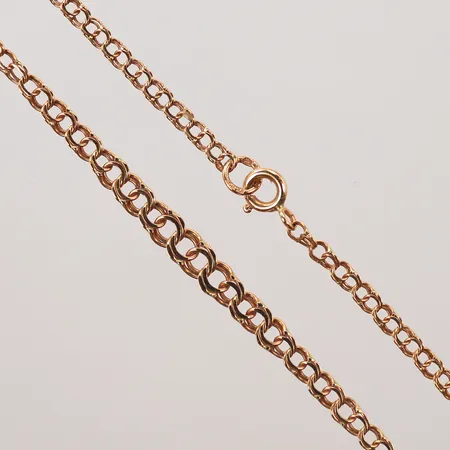 Halskedja  doserad Bismarck, längd 43cm, bredd 2-4mm, 18K Vikt: 5,1 g