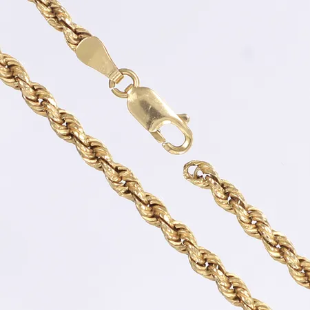 Halskedja cordell, 51,5cm, bredd 3mm, defekt, 18K Vikt: 8,2 g