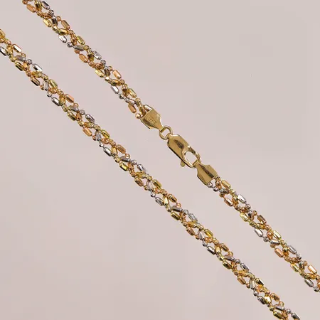 Collier, 43cm, bredd:4mm, 18K 14,4g.