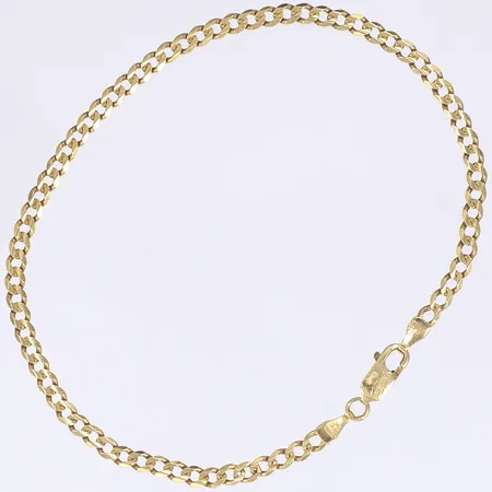 Armband pansar, 20cm, bredd 3mm, påtagligt slitage, 18K Vikt: 3,7 g