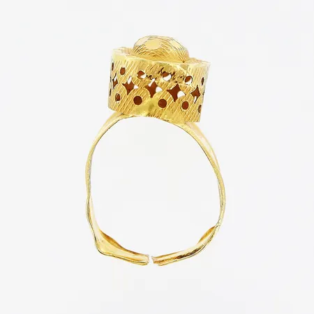 Ring, stl 16½, bredd 6-17mm, defekter, avklippt, 21K.  Vikt: 3,2 g