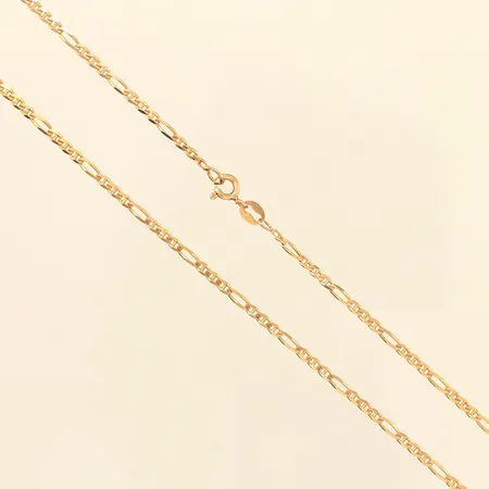 Kedja, längd 42cm, bredd 2mm, 14K  Vikt: 3,9 g