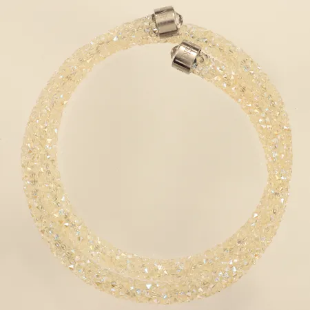 Armband Swarovski Crystaldust, innermått ca 18cm, reglerbar, bredd 6mm, Swarovski kristaller och metall