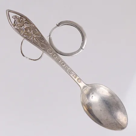 Kaffesked, ring, udda örhänge, 925/1000 silver Vikt: 15 g